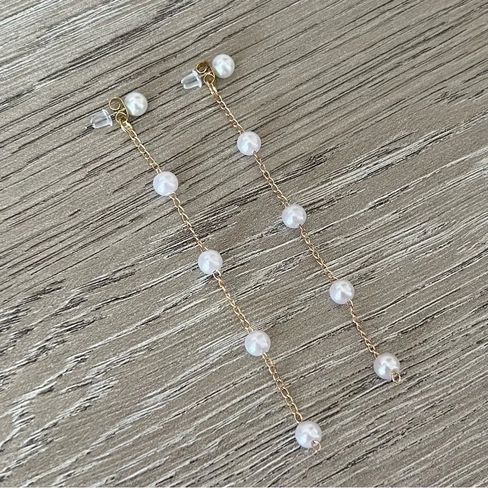 NEW | faux pearl dangle earrings